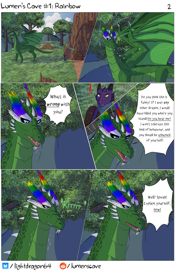 Lumen's Cave #1, Rainbow, pg 2