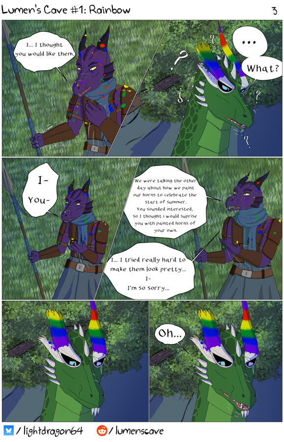 Lumen's Cave #1, Rainbow, pg 3