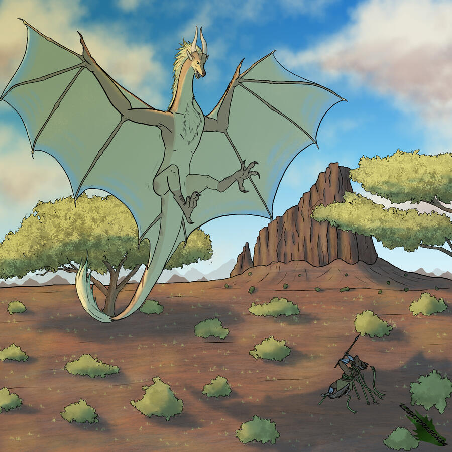 Wyvern Encounter (gifted art)